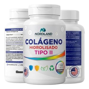 Imagem de Colágeno Hidrolisado Tipo Ii Nordland 120 Cápsulas 500mg