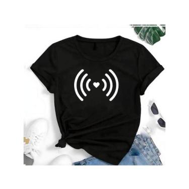 Imagem de Blusa T-shirt Plus Size Linda Eis-me Aqui Camiseta Feminina Blusinha T