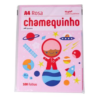 Imagem de Papel A4 Chamequinho 100 Folhas Rosa Chamex