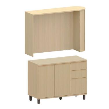 Imagem de Bancada de Cozinha Com Balcao 100 MDF 164cm Aura Luciane Moveis