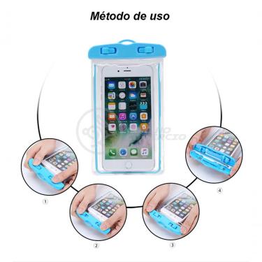 Imagem de Capa Bolsa A Prova Dágua Impermeável P/ Celular Azul