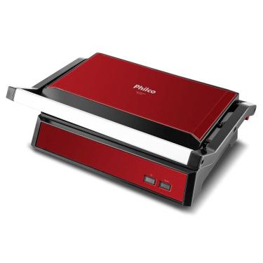 Imagem de Grill e Sanduicheira Philco PGR28VI Inox Red 2 em 1 1250W