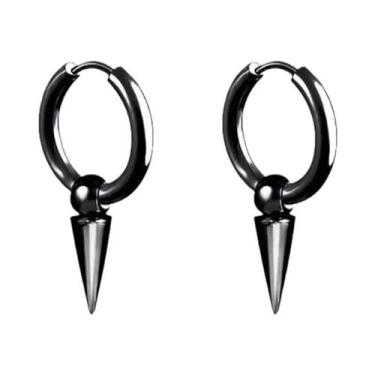 Imagem de Brincos De Argola Masculinos Em Aço Inoxidável Estilo Punk Hip Hop Tot