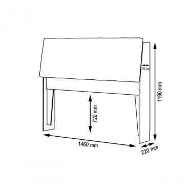 Imagem de Cabeceira Estofada Ísis Casal MDF MDP Capitonê 146x119x22cm Marrom Framar