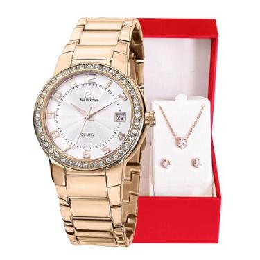 Imagem de Relógio Feminino Champion Ana Hickmann Rosé Cristal AH28571Z