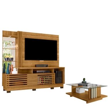 Imagem de Estante Home Theater Frizz Plus Cumaru Com Pés Com Mesa De Centro Frizz Cumaru Opala -...
