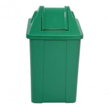 Imagem de Cesto Quadrado com Tampa vai-vem 100L para Descarte de Resíduos em Ambientes Internos H...