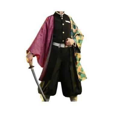 Imagem de Fantasia De Cosplay Masculina Anime Demon Slayer Tomioka Giyuu: Kimono