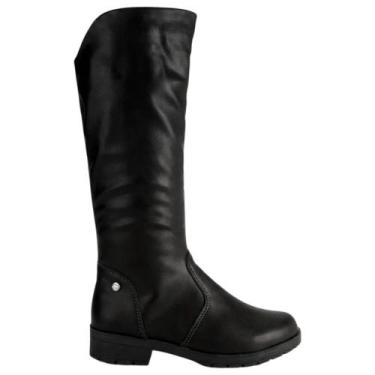 Imagem de Bota Montaria Pink Cats Cano Alto Conforto Elegance Feminina, Preto, 3
