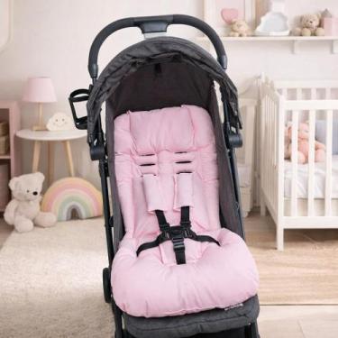 Imagem de Colchonete Para Todos Os Carrinho Fofinho Luxo - ROSA BEBÊ - CLICK TUD