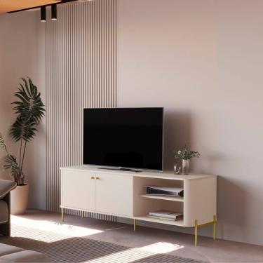 Imagem de Rack para TV ate 60 Polegadas 2 Portas com Pes Em MDF Tucupi JB Moveis