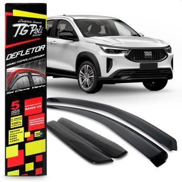 Imagem de Calha Chuva Defletor Inteiriça Slim Fastback 2022 2023 Fumê 100% Acríl
