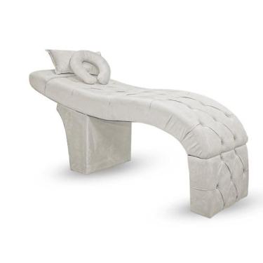 Imagem de Maca Estética Bela Para Extensão De Cílios Veludo Bege Claro - SOFA ST