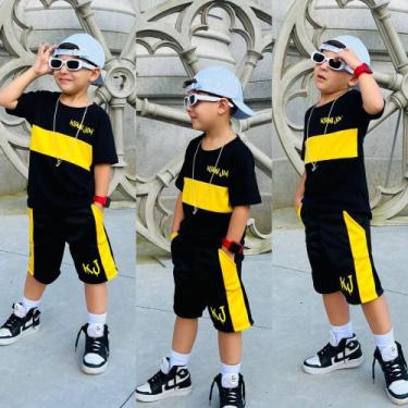 Imagem de Conjunto Infantil Juvenil Masculino Kvani Joy Menino Bermuda e camisa 