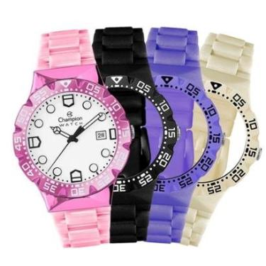 Imagem de Relógio Unissex Champion Original Troca Pulseira CP31001V Pulseira Rosa Fundo Branco-Un...