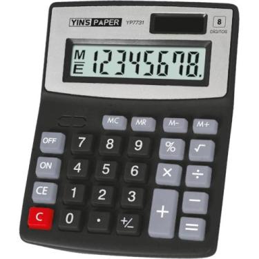 Imagem de Calculadora de Mesa 8 Digitos Cinza - YINS