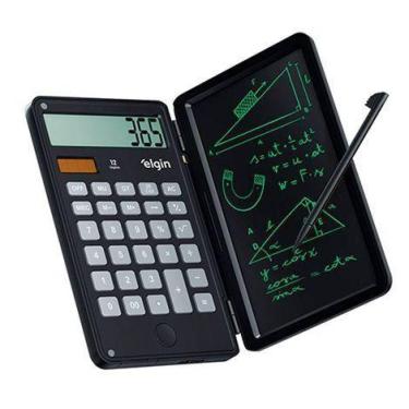 Imagem de Calculadora Com Tela P. Anotação Preta Elgin F108