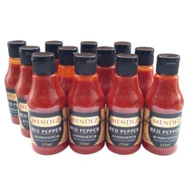 Imagem de Kit Molho de Pimenta Mendez 215ml 12 Red Pepper Habanero