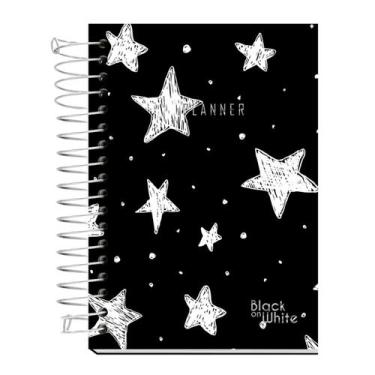 Imagem de Agenda Planner Espiral Capa Dura Black On White 160fls Kit