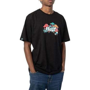 Imagem de Camiseta Lost Mushroom Smurfs WT24 Masculina Preto, GG, Preto