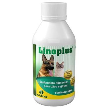 Imagem de Kit 5x Linoplus 180 ml Indubras Suplemento Para Cães e Gatos