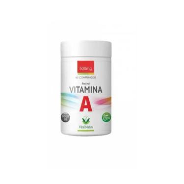 Imagem de Vitamina A Retinol 500mg 60 comprimidos - Vital Natus, Sem sabor