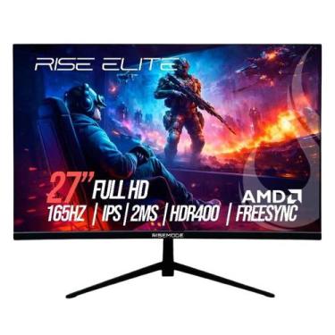Imagem de Monitor Gamer Rise Mode Elite 27" FHD 165hz IPS DP/HDMI sRGB 99% Preto