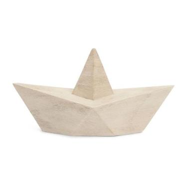 Imagem de Escultura Decorativa Barco em Poliresina 20cm 21338 Mart