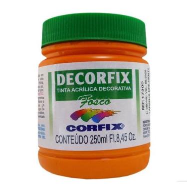 Imagem de Tinta Acrílica Fosca Corfix 250ml para Arte e Artesanato Cor:Laranja B