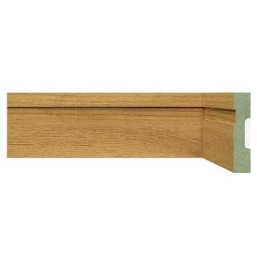Imagem de Kit Rodapé de MDF 30 Barras Frisadas de 7CMX2,40 Rende 72 Metros Marro