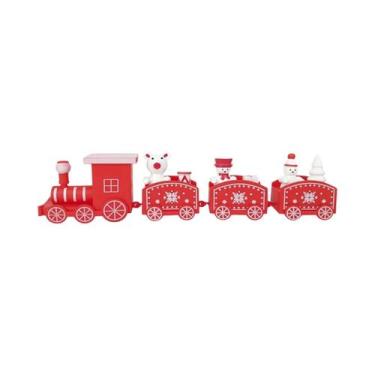 Imagem de Miniaturas De Trens De Natal Em 4 Cores, Brinquedos De Plástico Para C
