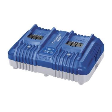 Imagem de Carregador de Baterias Duplo 20V 4,0A Bivolt Azul Tramontina By Total Modelo 42300103