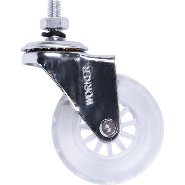 Imagem de Rodízio Gel 75mm Espiga Cristal com Deslizamento Suave e Silencioso em Transparente Worker