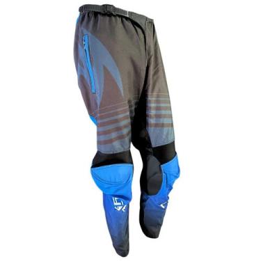 Imagem de Calça Rugge Classic Titan Motocross Esportiva Velocross, Azul, Preto, 