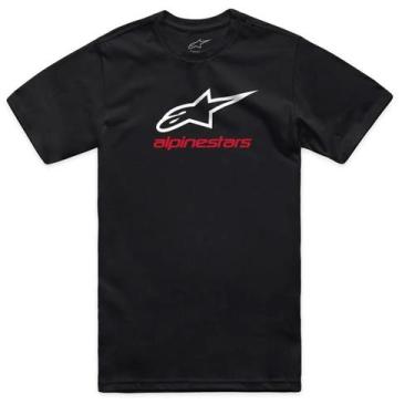 Imagem de Camiseta Casual Alpinestars Always 2.0 Preto Branco Vermelho, G, Preto