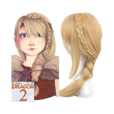 Imagem de Peruca Cosplay Astrid Longa Trançada Para Mulheres, Cabelo Sintético P