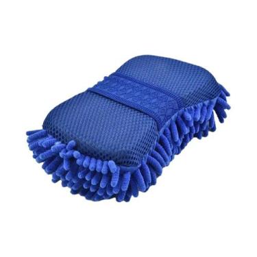 Imagem de Esponja De Microfibra Azul Para Lavagem De Carros, Ferramenta De Limpe