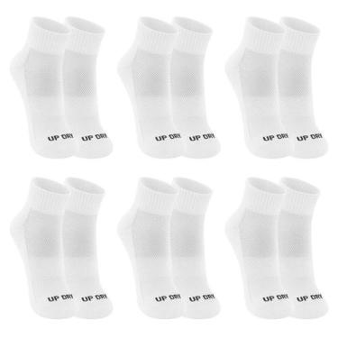 Imagem de Kit 6 Pares Meias Up Dry Esportiva Cano Médio Anti Bolha Corrida Bike 
