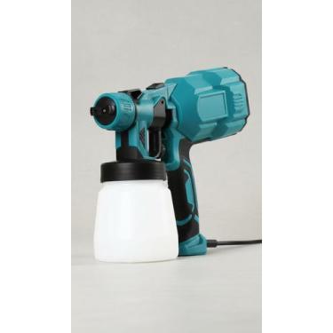 Imagem de Pistola Elétrica Pintura HVLP 800mL 550W Turquesa - Congratulations St