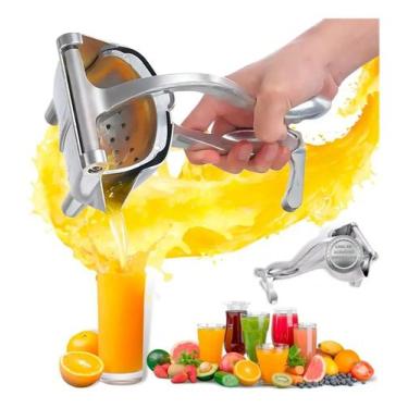 Imagem de Espremedor Manual de Frutas Grande em Alumínio Prateado - Ke Home