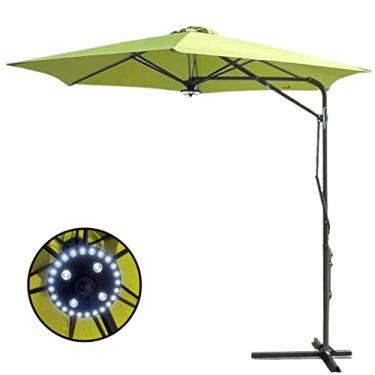 Imagem de Ombrelone Lateral 2,7m com Led Cobertura em Poliester e Base Cor Verde, Importway