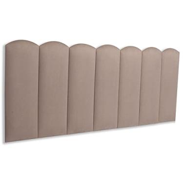 Imagem de Cabeceira Casal Modulada Nuvem Cama Box 140 Cm x 60 Cm Blu Interiores Cor:SUEDE Bege