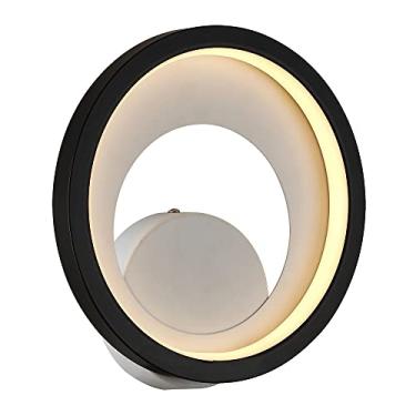 Imagem de Arandela/plafon loop preto e branco (d)22cm (l)5.2cm 1x10w 3000k 330lm