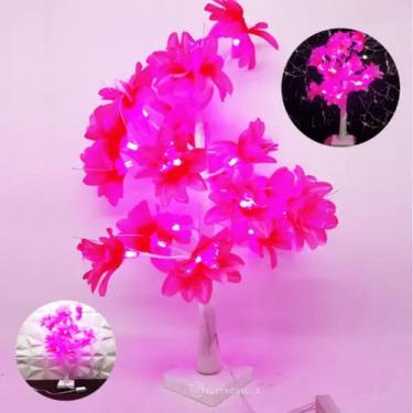 Imagem de Luminária Delicadamente Feito De Rosa Arvore De Led Abajur Decorativa