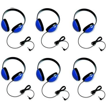 Imagem de Califone 2800-BL fones de ouvido estéreo para crianças (azul) (6 itens)