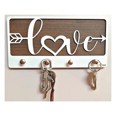 Imagem de Porta Chave Moderno de Parede Decorativo Love