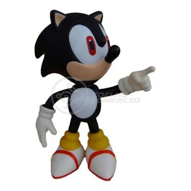 Imagem de Boneco Action Figure Sonic Preto Articulado 23cm
