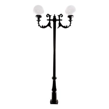 Imagem de Poste Colonial De Jardim Vitória 02 Globos De Alumínio 275cm