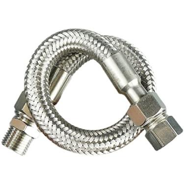 Imagem de JUIYU Bomba de cárter submersível 304 tubo ondulado de aço inoxidável trançado mangueira de fio de aço bomba de transferência de alta temperatura (especificação: 4 pontos x 1,5 m)