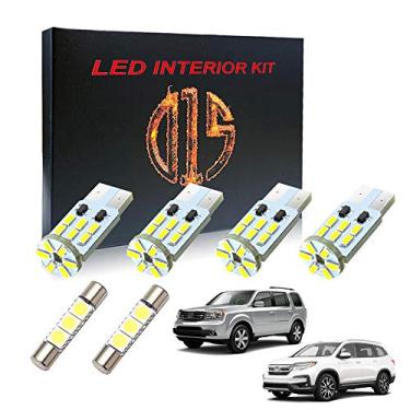 Imagem de D15 Lighting Kit de luz interior LED acessórios internos para Honda Pilot Passport 2006-2021 6000 k mapa branco brilhante cúpula porta espelho de matrícula de carga lâmpadas (18 peças)